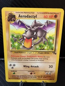 Aerodactyl 16/62 Fossil Non Holo Rare WOTC 1999 Pokemon Card LP - Image 1