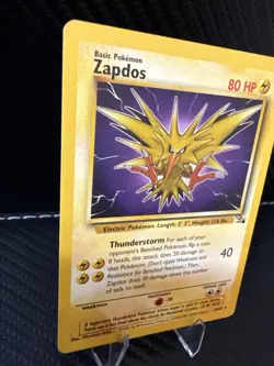 Zapdos 30/62 Fossil Non Holo Rare WOTC 1999 Pokemon Card LP Vintage - Image 3