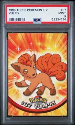 1999 TOPPS POKEMON TV #37 VULPIX PSA 9 - Image 1