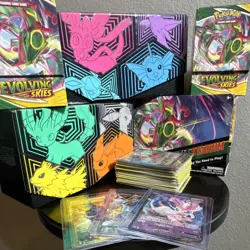 Pokemon Evolving Skies Card Lot w/ opened ETBs, Build & Battle stadium, Rare, a… - Image 1
