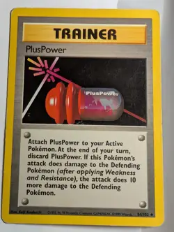 PlusPower 84/102 - Trainer - Base Set - Pokemon TCG CCG Card - Image 1