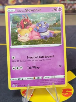 Pokemon TCG Galarian Slowpoke Holo Black Star Promo SWSH126 Card - Image 1