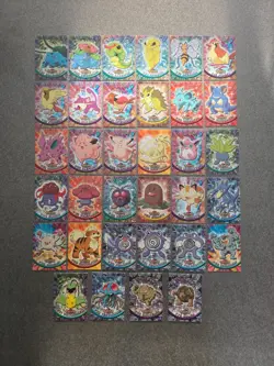 Pokemon Topps Series 1 - 34 X Card Bundle - Non Holo Black Logo - Image 1