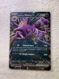 Team Rocket's Nidoking ex 119/182 SV10: Destined Rivals NM Pokemon Card TCG - Image 1