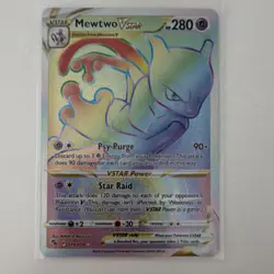 Pokemon Mewtwo VSTAR 079/078 GO Secret Rare Full Art Holo 280 HP Psy Purge Card - Image 1
