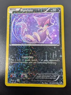 Pokemon Purrloin RC13/RC25 Legendary Treasures Basic Holo Card - Image 4