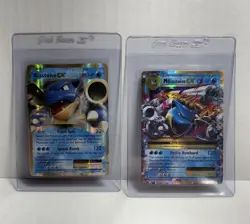 2016 POKEMON XY EVOLUTIONS #22/108 M BLASTOISE EX Bonus Card - Image 1