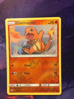 Charmander 7/68 Hidden Fates 2019 Reverse Holo Foil Pokemon TCG Card - NM - Image 1