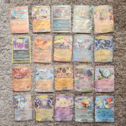 Pokemon TCG Mega EX, EX, 2 Stamped Promos, 1 Base 20 Card Lot #3 Sleeved - Image 1