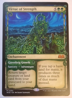 {1x} Virtue of Strength (Showcase) NM MTG Mythic Wilds of Eldraine *Startropic* - Image 1