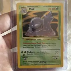 Pokemon Muk TCG Fossil Card 13/62 Holo Unlimited Rare - Image 3
