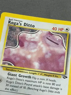 Vintage Pokemon Koga's Ditto Gym Challenge Holo Rare 10/132 WOTC TCG Card - Image 3