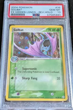 2004 Pokemon EX Hidden Legends Golbat Reverse Holo Card 36/101 PSA 10 - Image 1