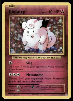 Pokemon Cards Clefairy 63/108 Evolutions Holo Rare NM - Image 1