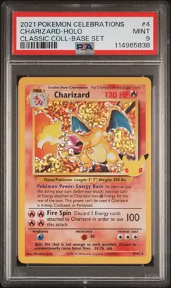 PSA 9 Charizard #4/102 Classic Collection Celebrations Pokemon Card 2021 - Image 2