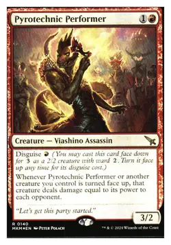 Pyrotechnic Performer (foil) murders at kalov manor MTG - NM+ - Image 1