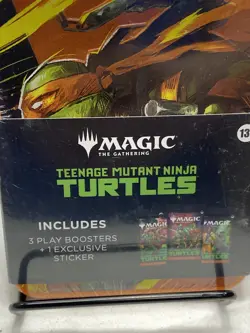 Magic The Gathering Teenage Mutant Ninja Turtles Tin 3 Boosters Michelangelo New - Image 4