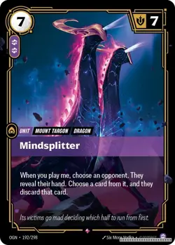 Mindsplitter [OGN - 192/298] - NM [Foil] TCG Riftbound - Image 1