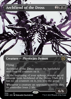 Archfiend of the Dross (Showcase 304) FOIL Phyrexia: All Will Be One HEAVILY PLD - Image 1