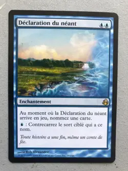 Mtg Carte Magic Morningtide Declaration of Naught French LP - Image 1