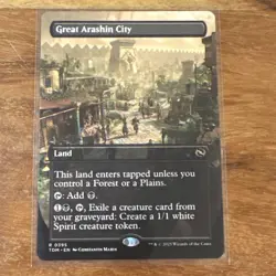 Great Arashin City (Borderless) Rare MTG Tarkir Dragonstorm NM - Image 1