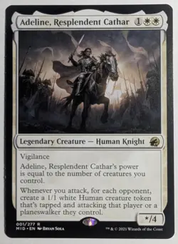 Adeline, Resplendent Cathar x1 Innistrad: Midnight Hunt MTG LP/NM - Image 1