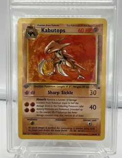 1999 POKEMON FOSSIL KABUTOPS 24/62 1ST EDITION RARE CAG MINT 9.5 GRADED - Image 2