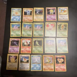Lot Of 70+ Pokemon Base Set Non-Holo Pikachu Yellow Cheeks Trainers And Energy - Image 1