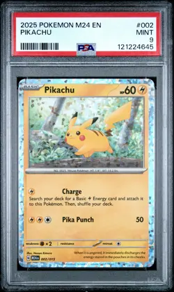 2025 POKEMON M24 EN-MCDONALD'S COLLECTION #002 PIKACHU PSA 9 - Image 1