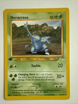 Pokemon Card - Heracross Neo Destiny 41/105 Uncommon 1st Edition NM/lp - Image 1