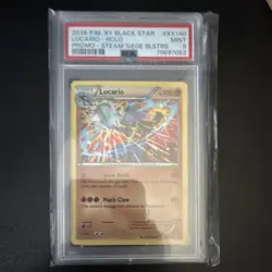 Pokemon Lucario XY Black Star Promo Holo XY140 PSA 9 100 HP Card 2016 - Image 1