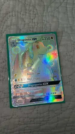Dragonite GX SM156 Black Star Promo 2018 Rainbow Holo Rare Pokemon Card TCG - Image 1