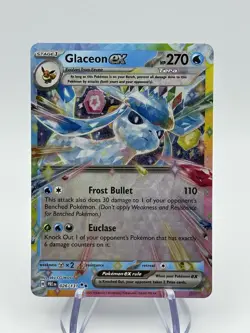 Pokemon TCG Glaceon EX 026/131 Double Rare Card Prismatic Evolutions (A1) - Image 1