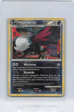 HONCHKROW 15/90 - REVERSE Holo Rare - HGSS Undaunted - 2010 Pokemon Card - NM/M - Image 1