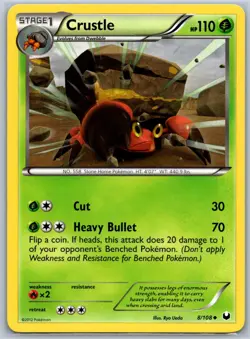 Crustle Dark Explorers 8/108 NM Pokemon Card - Image 1