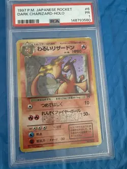 1997 Japanese Rocket Dark Charizard Holo PSA 1 Pokemon Card - Image 1