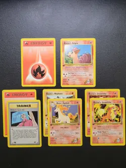 Pokemon 1st Edition Gym Challenge/Heroes Blaine's 8 Card Lot LP 🔥 🔥 - Image 1