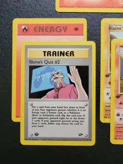 Pokemon 1st Edition Gym Challenge/Heroes Blaine's 8 Card Lot LP 🔥 🔥 - Image 2