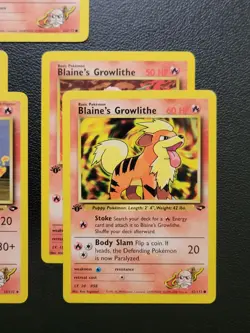 Pokemon 1st Edition Gym Challenge/Heroes Blaine's 8 Card Lot LP 🔥 🔥 - Image 4