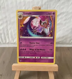 Lunala 61/145 HOLO Guardians Rising Pokemon Cards CRACKED ICE - Image 1
