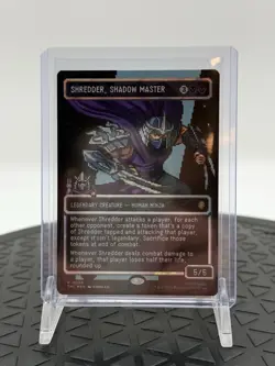 SHREDDER Shadow Master Surge Foil Borderless Pixel - MTG Commander TMNT Magic - Image 1