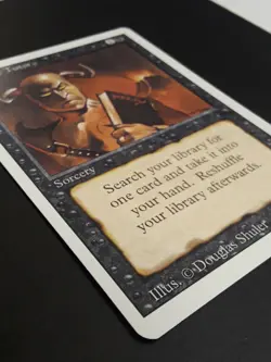 Gem mint REVISED gradeable Demonic Tutor mtg magic gathering nm near MINT - Image 3