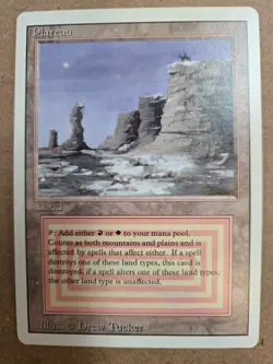 MTG Magic The Gathering LP Revised PLATEAU - Image 1