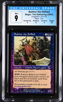 BALTHOR THE DEFILED Judgment Foil Rare CGC 9 Q+ MTG EDH [Nostalgium] - Image 1