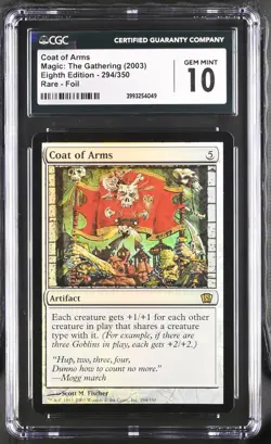 COAT OF ARMS 8th Edition Foil Rare CGC 10 Gem Mint MTG [Nostalgium] - Image 1
