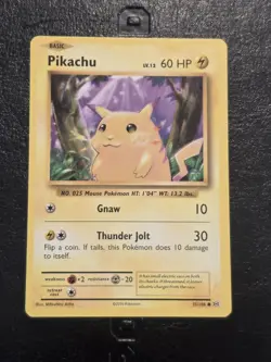 Pokemon TCG Pikachu 35/108 Common Evolutions Pokemon NM - Image 1