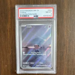 Pokemon TCG Cleffa 202/197 SV03 Obsidian Flames Illustration Rare Holo PSA 8 - Image 1