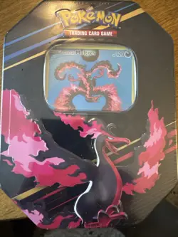 Crown Zenith Tin Galarian Moltres Pokemon TCG 4 Packs and promo *SEALED* - Image 1