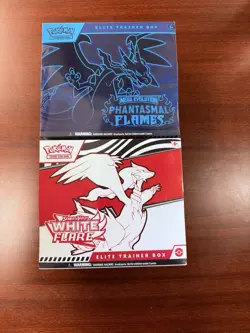 Pokemon Phantasmal Flames And White Flare Elite Trainer Box ETB - Image 1