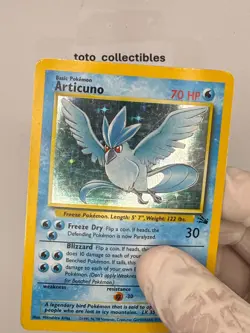 Pokemon TCG Articuno Fossil 2/62 Holo Rare 1999 Wizard Unlimited MP - Image 3